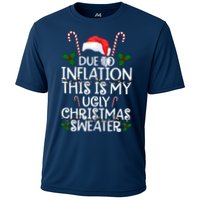 Due To Inflation This Is My Ugly Christmas Sweater Funny Performance Shirt