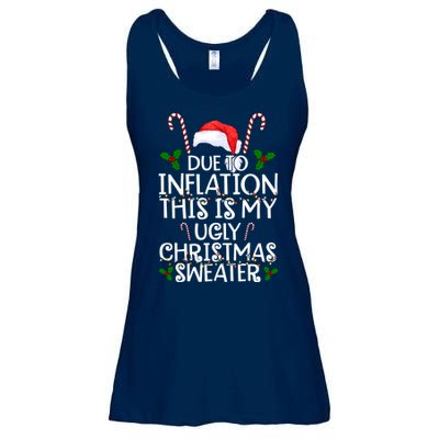 Due To Inflation This Is My Ugly Christmas Sweater Funny Ladies Essential Flowy Tank