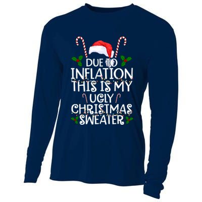 Due To Inflation This Is My Ugly Christmas Sweater Funny Cooling Performance Long Sleeve Crew