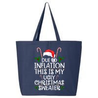 Due To Inflation This Is My Ugly Christmas Sweater Funny 25L Jumbo Tote