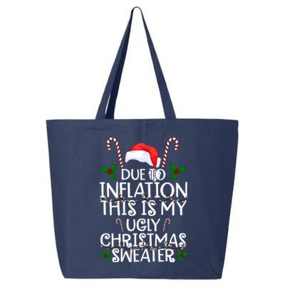 Due To Inflation This Is My Ugly Christmas Sweater Funny 25L Jumbo Tote