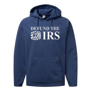 Defund The Irs Tax Return Patriot American Performance Fleece Hoodie