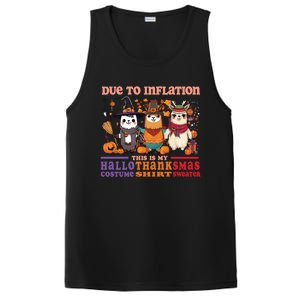 Due To Inflation Halloween Thanksgiving Ugly Christmas Llama Gift PosiCharge Competitor Tank