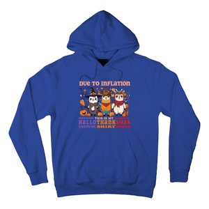 Due To Inflation Halloween Thanksgiving Ugly Christmas Llama Gift Hoodie