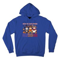 Due To Inflation Halloween Thanksgiving Ugly Christmas Llama Gift Hoodie