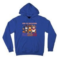 Due To Inflation Halloween Thanksgiving Ugly Christmas Llama Gift Tall Hoodie