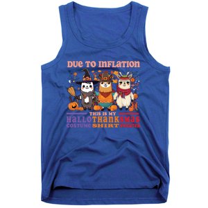 Due To Inflation Halloween Thanksgiving Ugly Christmas Llama Gift Tank Top