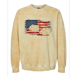 Donald Trump Inauguration Day 2025 47th President 47 Us Flagdonald Trump Inaugur Colorblast Crewneck Sweatshirt