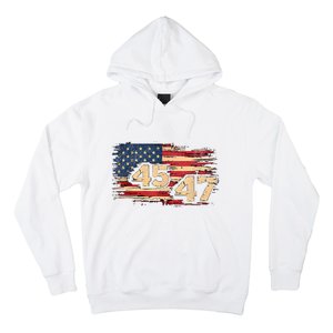 Donald Trump Inauguration Day 2025 47th President 47 Us Flagdonald Trump Inaugur Hoodie