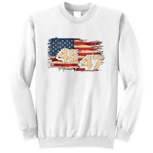 Donald Trump Inauguration Day 2025 47th President 47 Us Flagdonald Trump Inaugur Sweatshirt