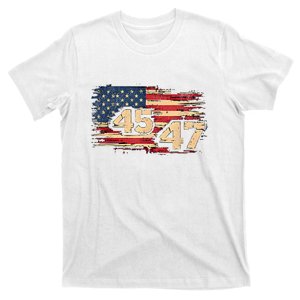 Donald Trump Inauguration Day 2025 47th President 47 Us Flagdonald Trump Inaugur T-Shirt