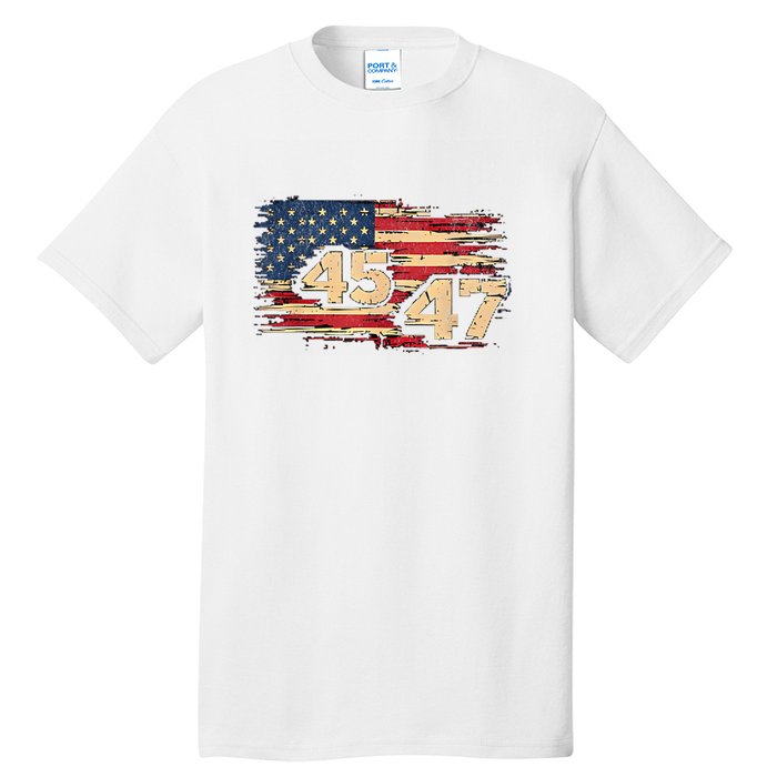 Donald Trump Inauguration Day 2025 47th President 47 Us Flagdonald Trump Inaugur Tall T-Shirt