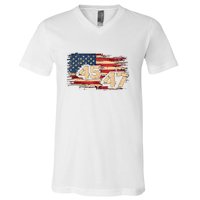 Donald Trump Inauguration Day 2025 47th President 47 Us Flagdonald Trump Inaugur V-Neck T-Shirt