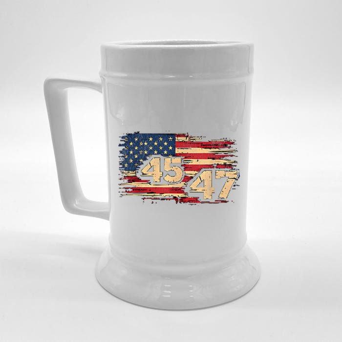 Donald Trump Inauguration Day 2025 47th President 47 Us Flagdonald Trump Inaugur Beer Stein