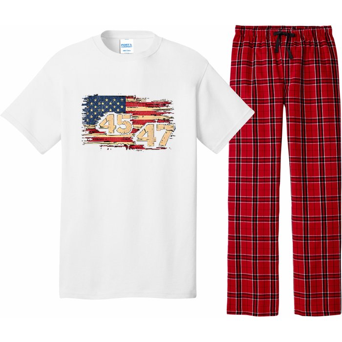 Donald Trump Inauguration Day 2025 47th President 47 Us Flagdonald Trump Inaugur Pajama Set