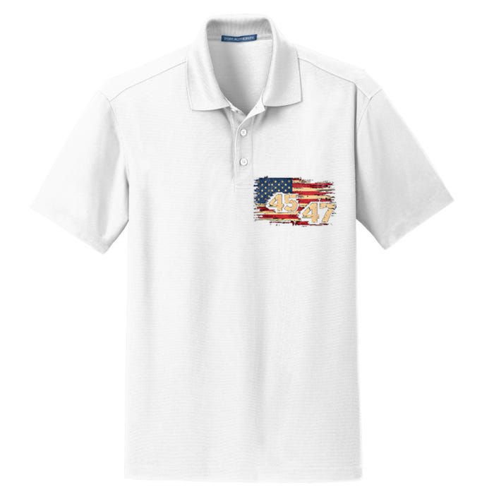 Donald Trump Inauguration Day 2025 47th President 47 Us Flagdonald Trump Inaugur Dry Zone Grid Polo