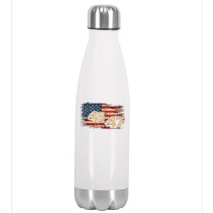 Donald Trump Inauguration Day 2025 47th President 47 Us Flagdonald Trump Inaugur Stainless Steel Insulated Water Bottle