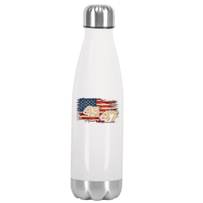 Donald Trump Inauguration Day 2025 47th President 47 Us Flagdonald Trump Inaugur Stainless Steel Insulated Water Bottle