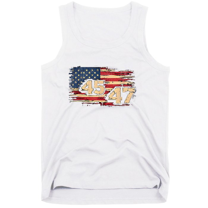 Donald Trump Inauguration Day 2025 47th President 47 Us Flagdonald Trump Inaugur Tank Top