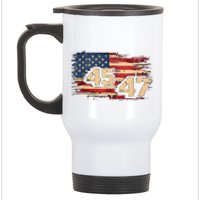 Donald Trump Inauguration Day 2025 47th President 47 Us Flagdonald Trump Inaugur Stainless Steel Travel Mug