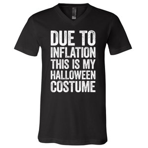 Due To Inflation This Is My Halloween Costume V-Neck T-Shirt