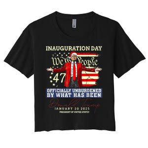 Donald Trump Inauguration Day 2025 47th President Trump 47 Women's Crop Top Tee