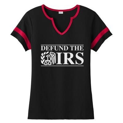 Defund The IRS Ladies Halftime Notch Neck Tee