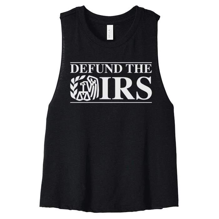 Defund The IRS Women's Racerback Cropped Tank