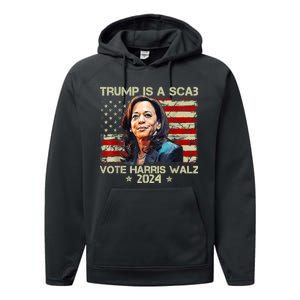 Donald Trump Is A Scab Vote Harris Performance Fleece Hoodie