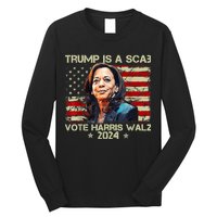 Donald Trump Is A Scab Vote Harris Long Sleeve Shirt