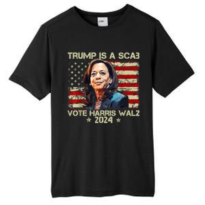 Donald Trump Is A Scab Vote Harris Tall Fusion ChromaSoft Performance T-Shirt