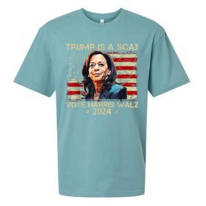 Donald Trump Is A Scab Vote Harris Sueded Cloud Jersey T-Shirt