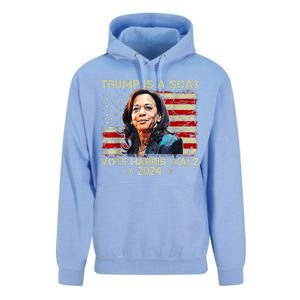 Donald Trump Is A Scab Vote Harris Unisex Surf Hoodie