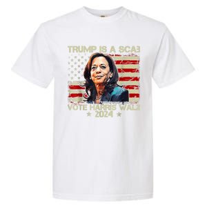 Donald Trump Is A Scab Vote Harris Garment-Dyed Heavyweight T-Shirt