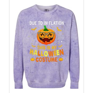 Due To Inflation This Is My Halloween Costume Colorblast Crewneck Sweatshirt