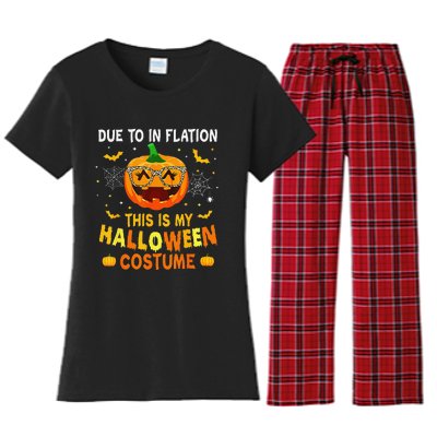 Due To Inflation This Is My Halloween Costume Women's Flannel Pajama Set