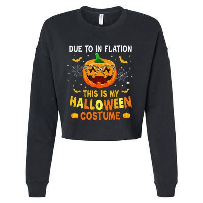 Due To Inflation This Is My Halloween Costume Cropped Pullover Crew