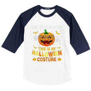 Due To Inflation This Is My Halloween Costume Baseball Sleeve Shirt