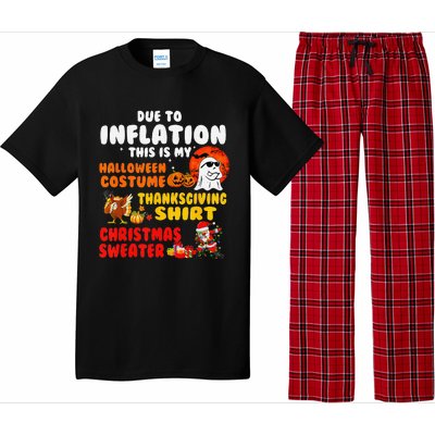 Due To Inflation This Is My Halloween Funny Sayings Pajama Set