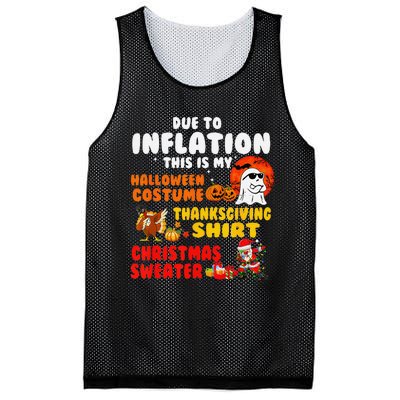 Due To Inflation This Is My Halloween Funny Sayings Mesh Reversible Basketball Jersey Tank