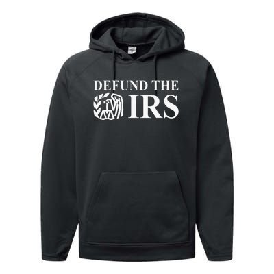 Defund The Irs Tax Return Patriot American Performance Fleece Hoodie