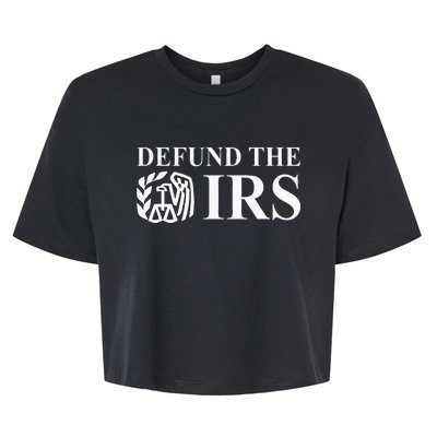 Defund The Irs Tax Return Patriot American Bella+Canvas Jersey Crop Tee