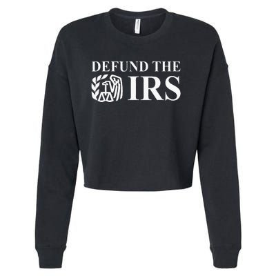 Defund The Irs Tax Return Patriot American Cropped Pullover Crew