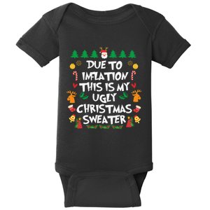 DUE TO INFLATION Ugly Christmas Pajama Baby Bodysuit