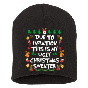 DUE TO INFLATION Ugly Christmas Pajama Short Acrylic Beanie