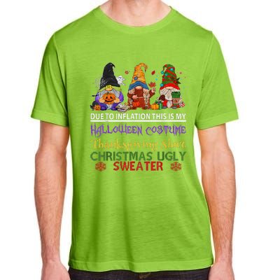 Due To Inflation This Is My Halloween Thanksgiving Christmas Adult ChromaSoft Performance T-Shirt