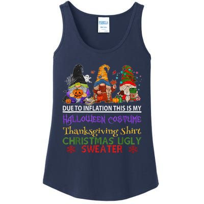 Due To Inflation This Is My Halloween Thanksgiving Christmas Ladies Essential Tank