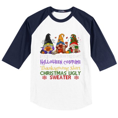 Due To Inflation This Is My Halloween Thanksgiving Christmas Baseball Sleeve Shirt