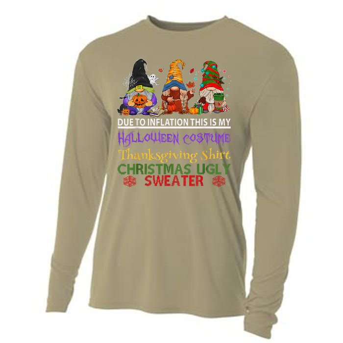 Due To Inflation This Is My Halloween Thanksgiving Christmas Cooling Performance Long Sleeve Crew