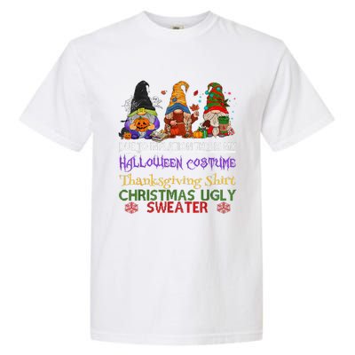 Due To Inflation This Is My Halloween Thanksgiving Christmas Garment-Dyed Heavyweight T-Shirt